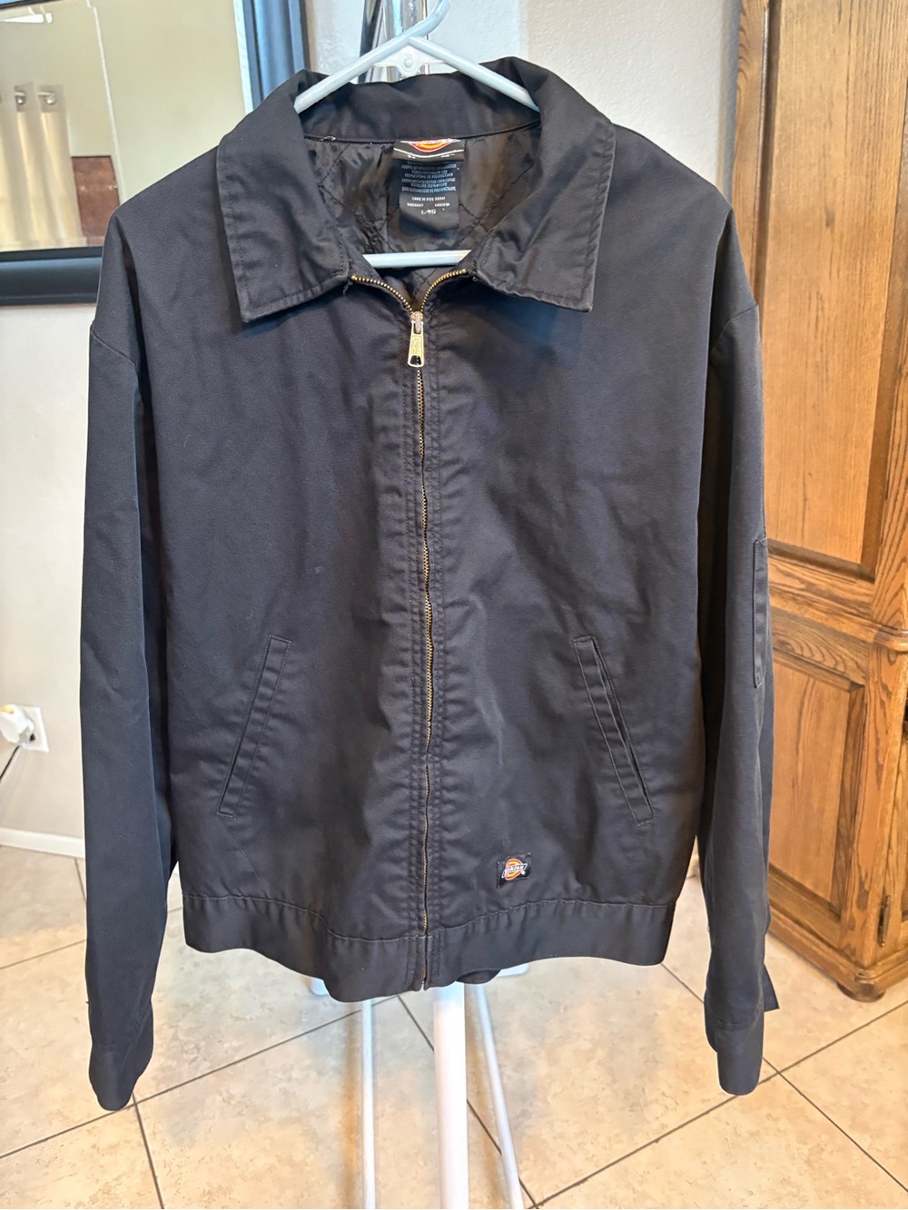 Dickies Black Zip-Up Bomber Jacket